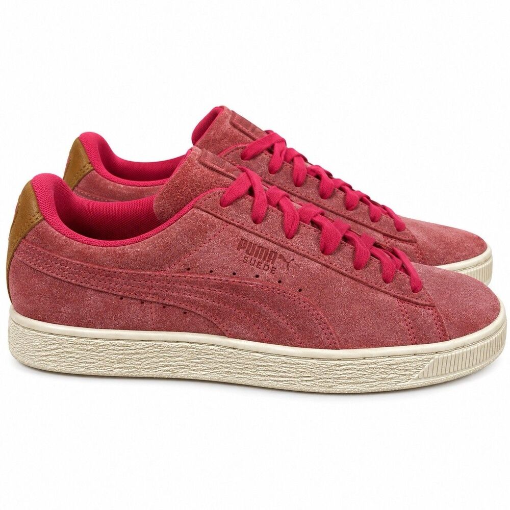 PUMA Suede Deco Sneakers Mens 9.5 Red Suede Classic Low Top Shoes